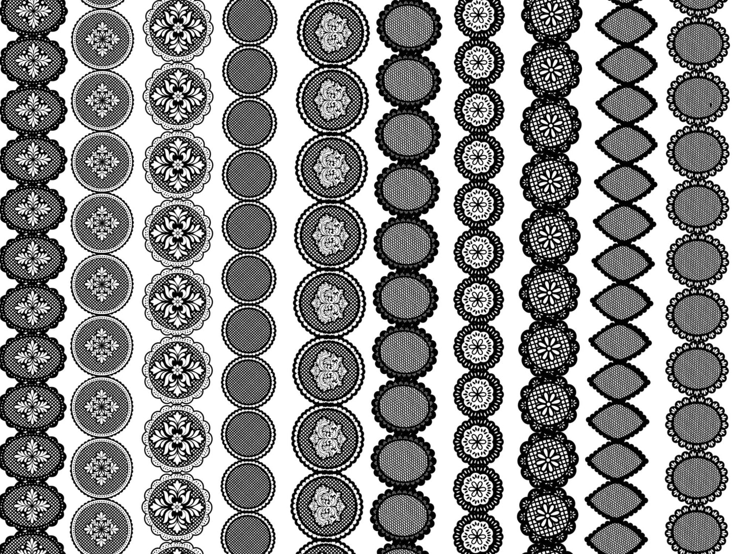 Lace Procreate Brush Set: Hand-Drawn Digital Design Bundle