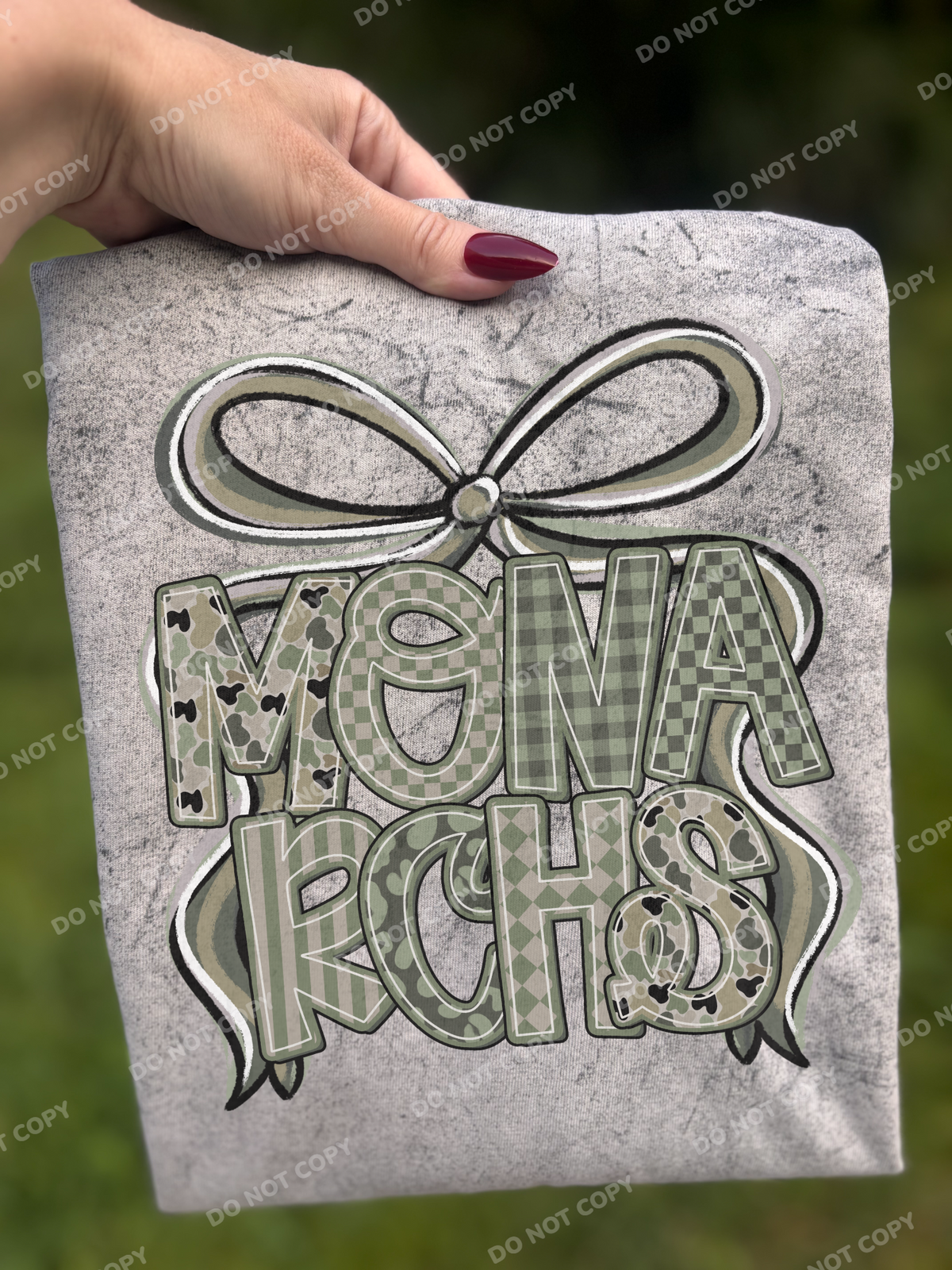 Preppy Camo Monarchs Mascot