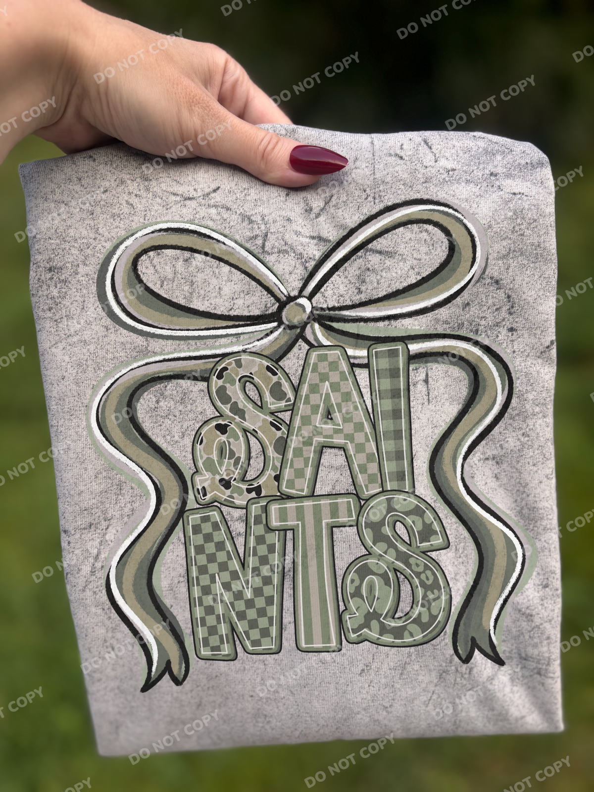 Preppy Camo Saints Mascot