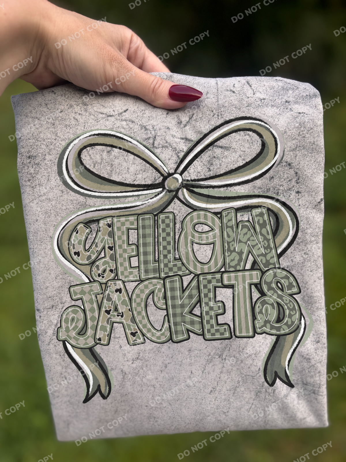 Preppy Camo Yellowjackets Mascot