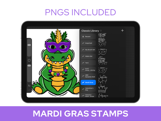 Mardi Gras Brush Stamps