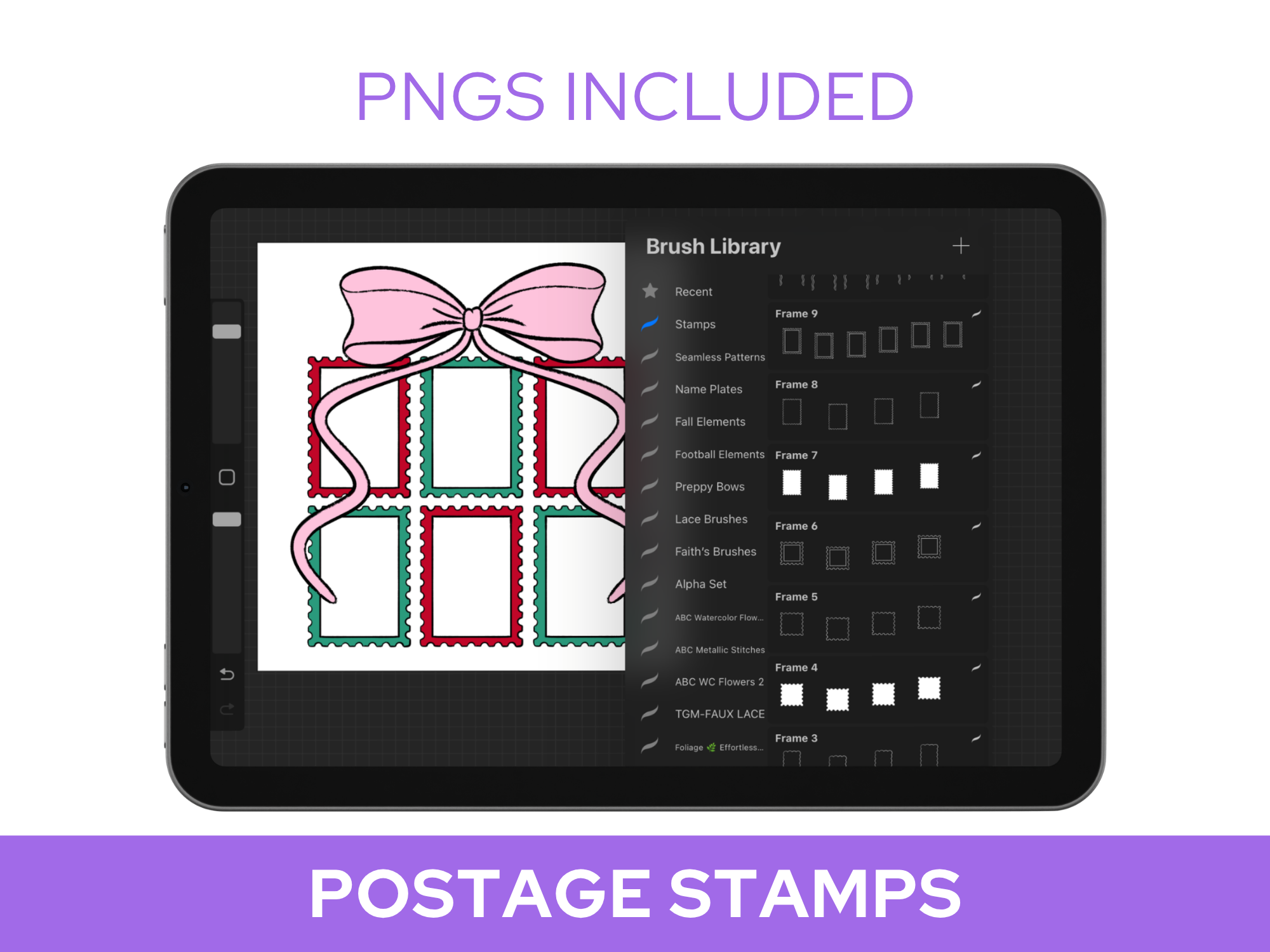 Postage Stamp  Brush Set
