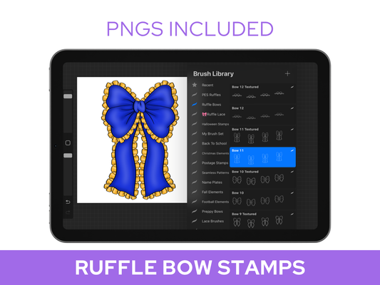 Ruffle Bow Stamps
