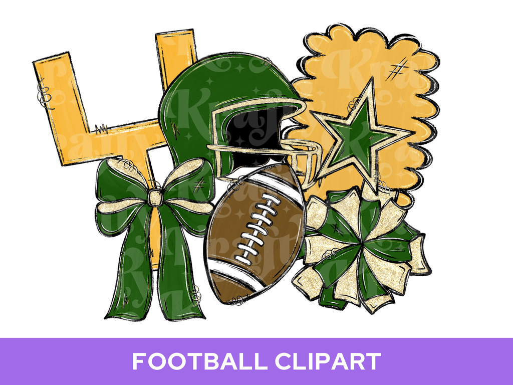 Football Clipart PNG Bundle
