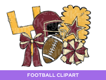 Football Clipart PNG Bundle