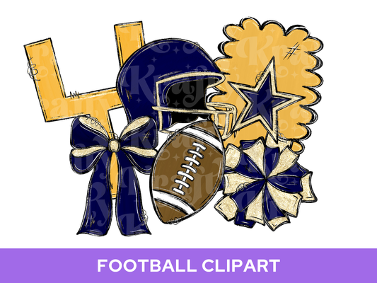 Football Clipart PNG Bundle