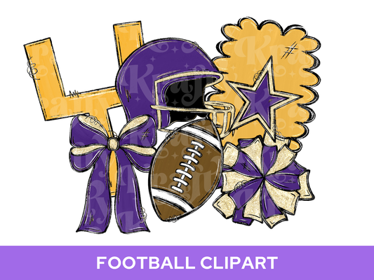 Football Clipart PNG Bundle
