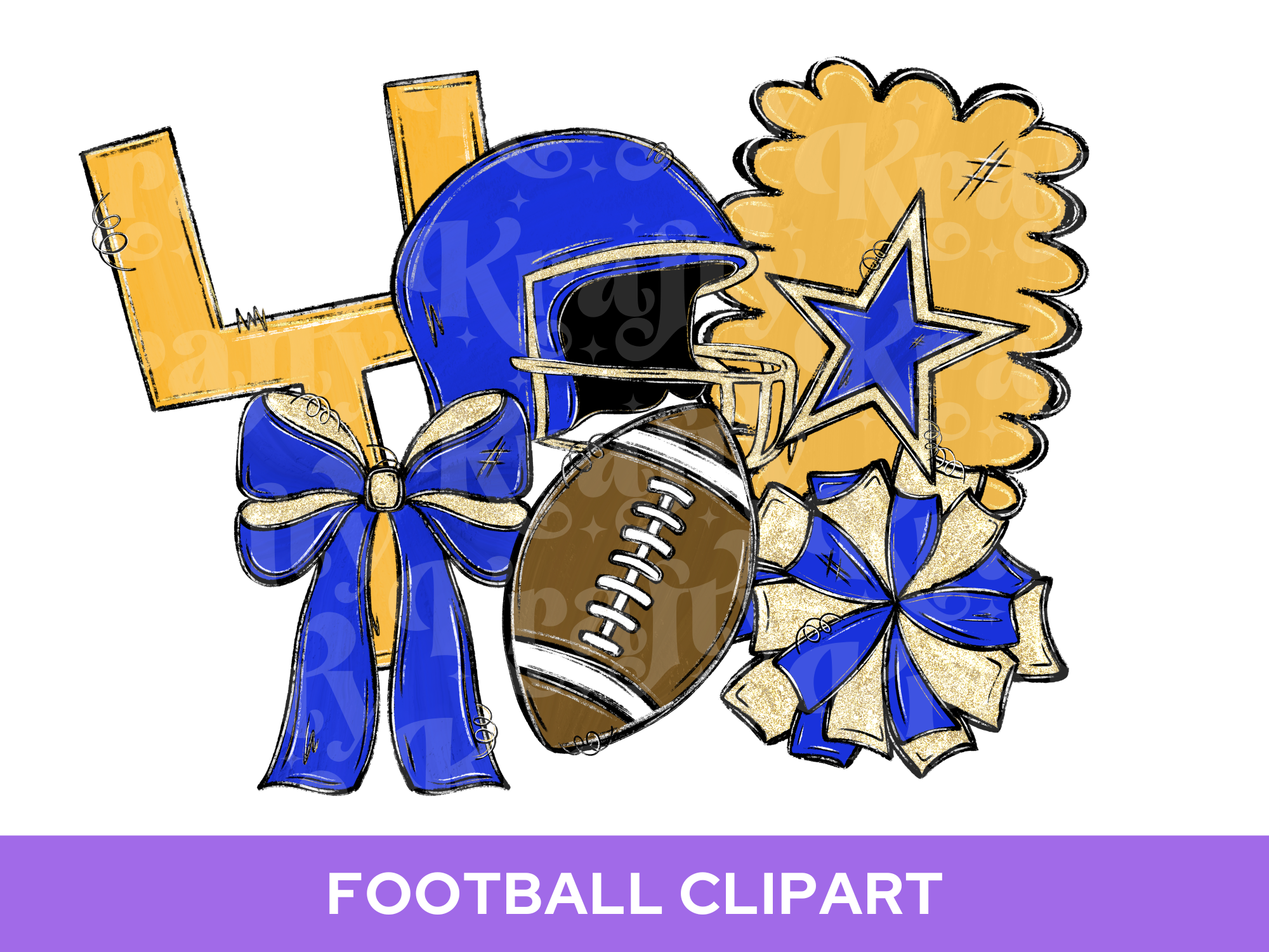 Football Clipart PNG Bundle