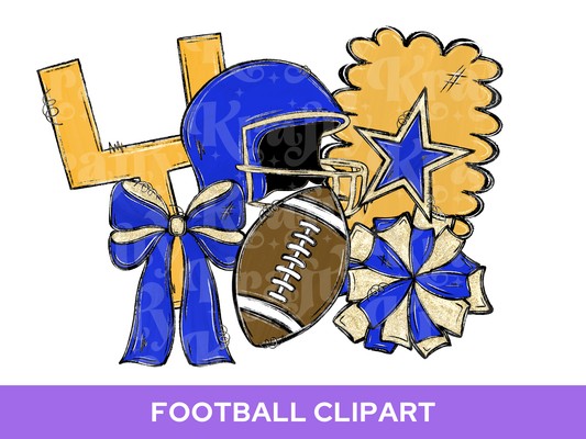 Football Clipart PNG Bundle