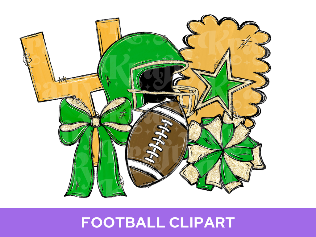 Football Clipart PNG Bundle