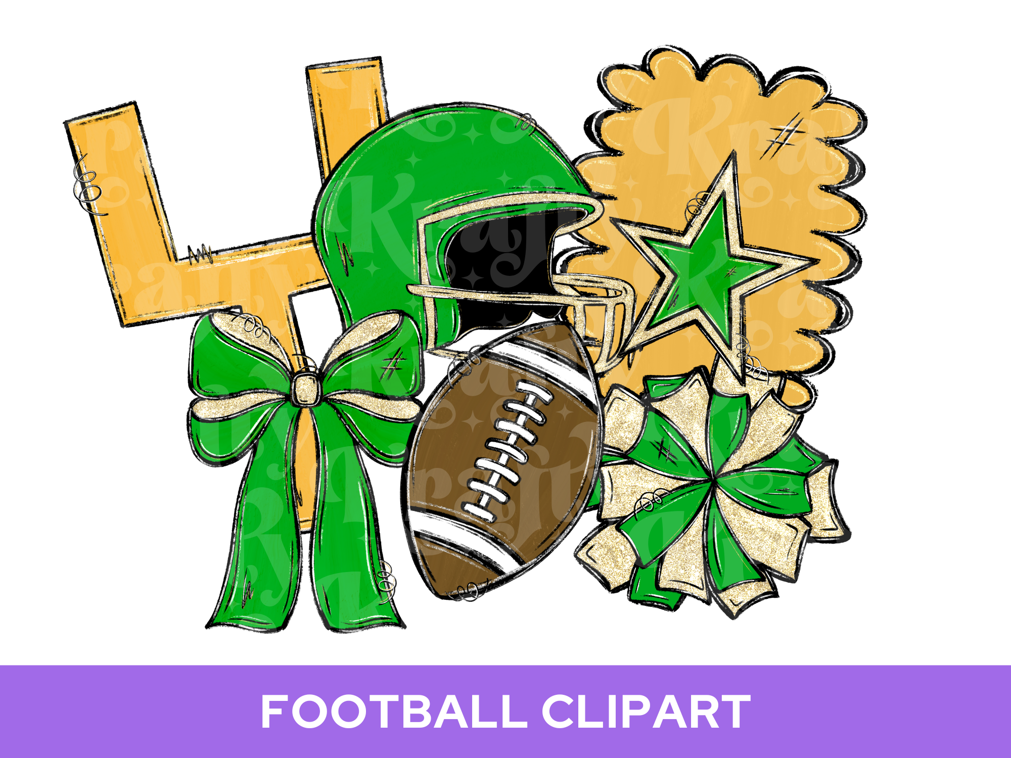 Football Clipart PNG Bundle