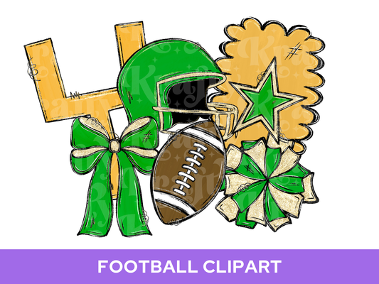 Football Clipart PNG Bundle