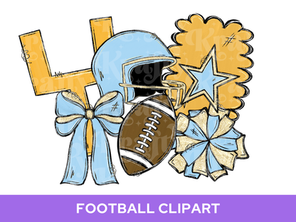 Football Clipart PNG Bundle
