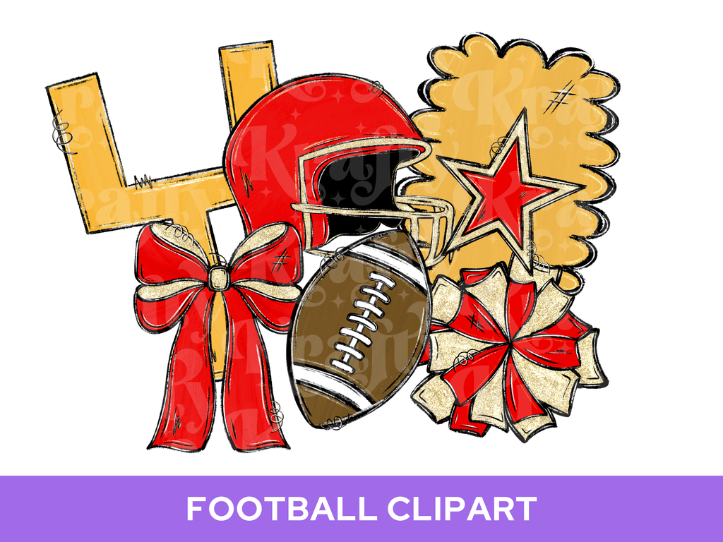 Football Clipart PNG Bundle