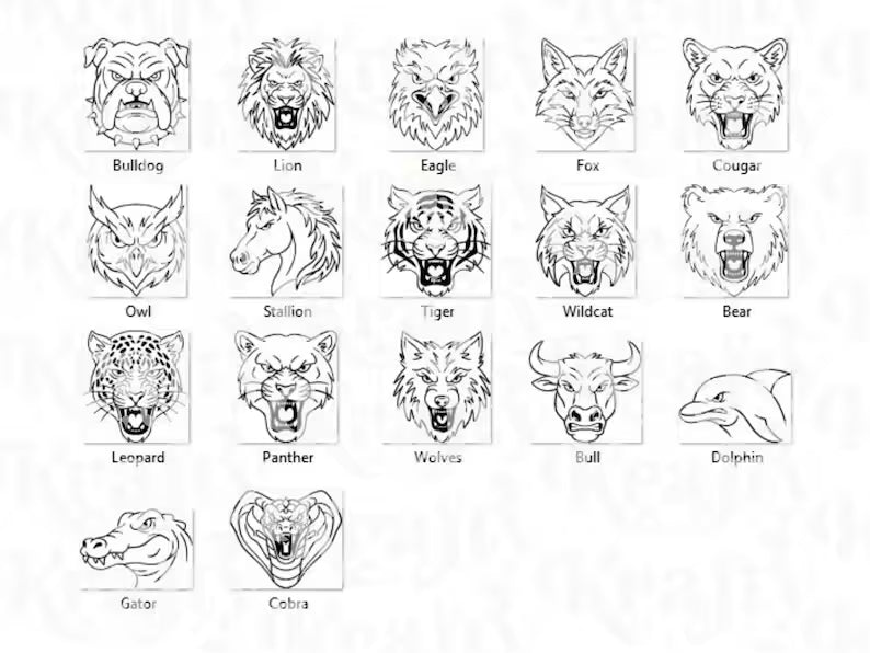 Mascot Faces Stamps