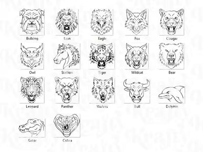 Mascot Faces Stamps