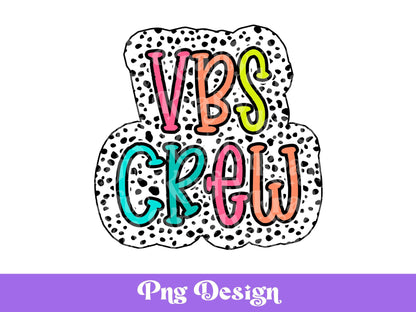 VBS Crew Dalmatian Dots PNG: Summer Bible Camp Design
