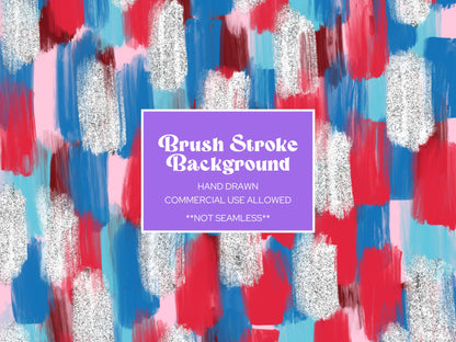 Patriotic Brush Stroke Background: Glitter Effect (Digital Paper)