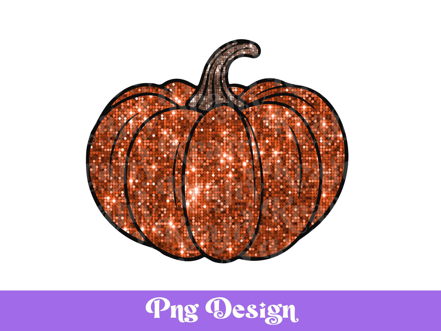 Faux Chunky Glitter Pumpkin Png, Autumn, Fall Shirt Sublimation Design, Hand Drawn, Thanksgiving Pumpkin