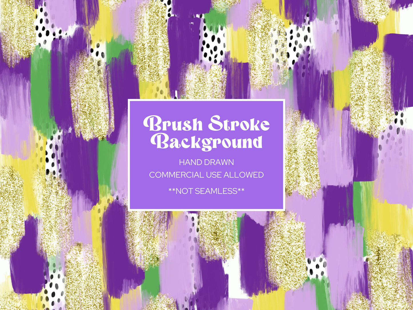 Gold Glitter Brush Stroke Background: Mardi Gras Digital Paper (JPEG Download)