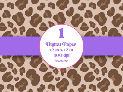Hand Drawn Cheetah Seamless Pattern, Sublimation Pattern, Animal Print, Instant Download, Leopard