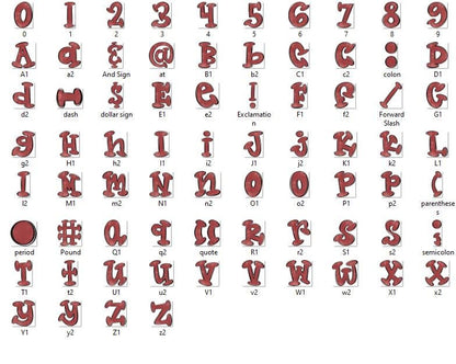 Valentine PNG Alphabet Set, Cow Print Grunge Doodle Letters (Digital Design)