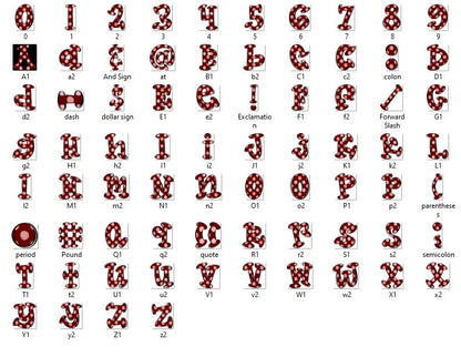 Valentine PNG Alphabet Set, Cow Print Grunge Doodle Letters (Digital Design)