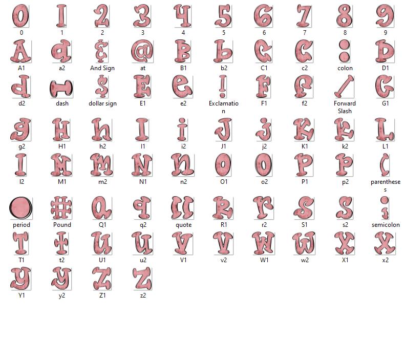 Valentine PNG Alphabet Set, Cow Print Grunge Doodle Letters (Digital Design)