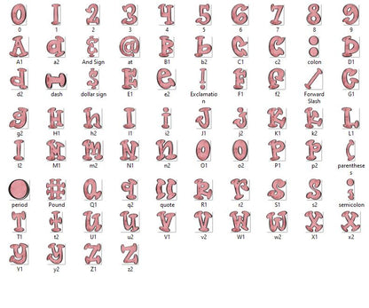 Valentine PNG Alphabet Set, Cow Print Grunge Doodle Letters (Digital Design)