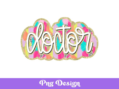 Doctor Dalmatian Dots Png, Medical, Sublimation Designs, Colorful DTF, Bright, Occupation