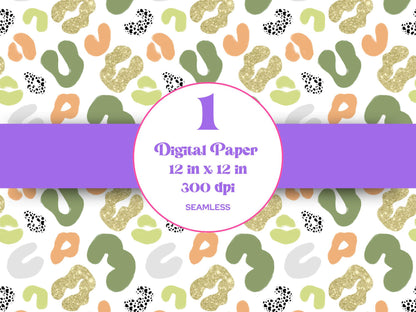 Hand Drawn Cheetah Seamless Pattern: Animal Print (Digital Repeatable Pattern)