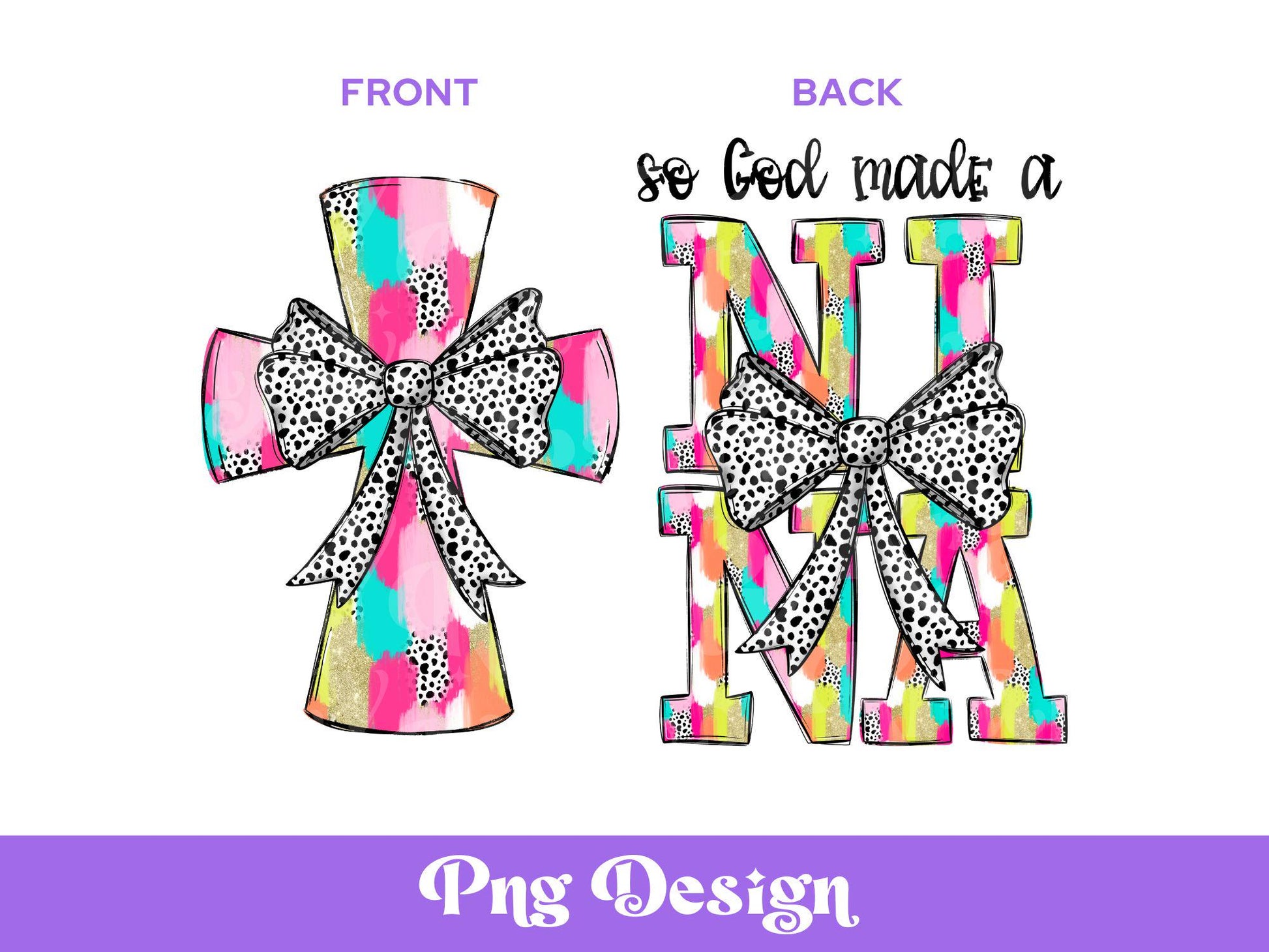 So God Made a Nina PNG: Christian Cross Sublimation Design (Digital File)