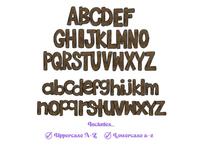Cow Print Doodle Alphabet Clipart: Western Cowhide Letters (PNG Digital File)