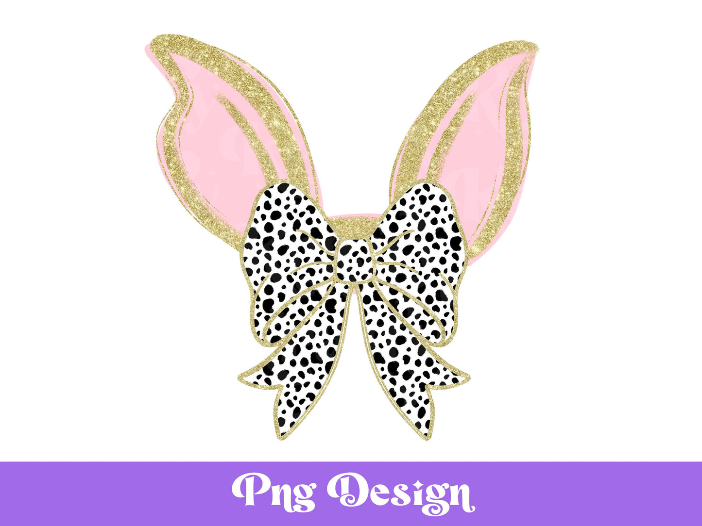 No Bunny Loves Me Like Jesus PNG: Coquette Bow, Dalmatian Dots (Digital File)