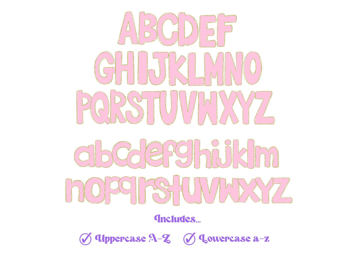 St. Patrick's Day Doodle Letters PNG: Clover Alphabet Set (Digital File)