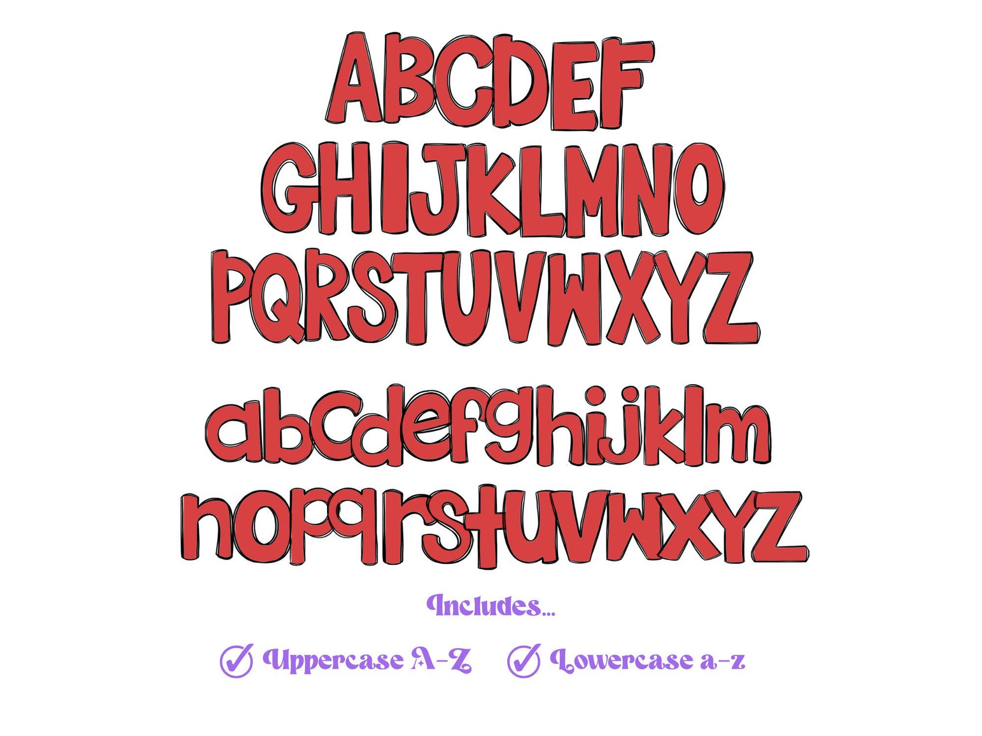 Baseball Doodle Alphabet Clipart: Checkered Sublimation Letters (PNG)