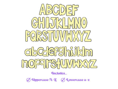 Floral Doodle Alphabet Clipart: Pastel Spring PNG Letters (Digital File)