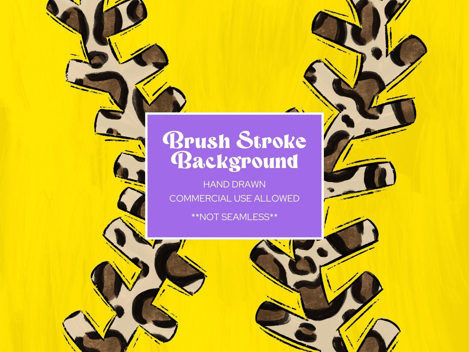 Leopard Print Softball Digital Paper: Brush Stroke Background (12x12 in)