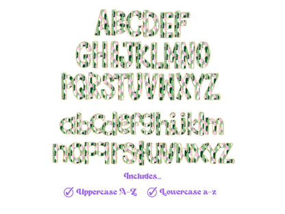 St. Patrick's Day Doodle Letters PNG: Clover Alphabet Set (Digital File)