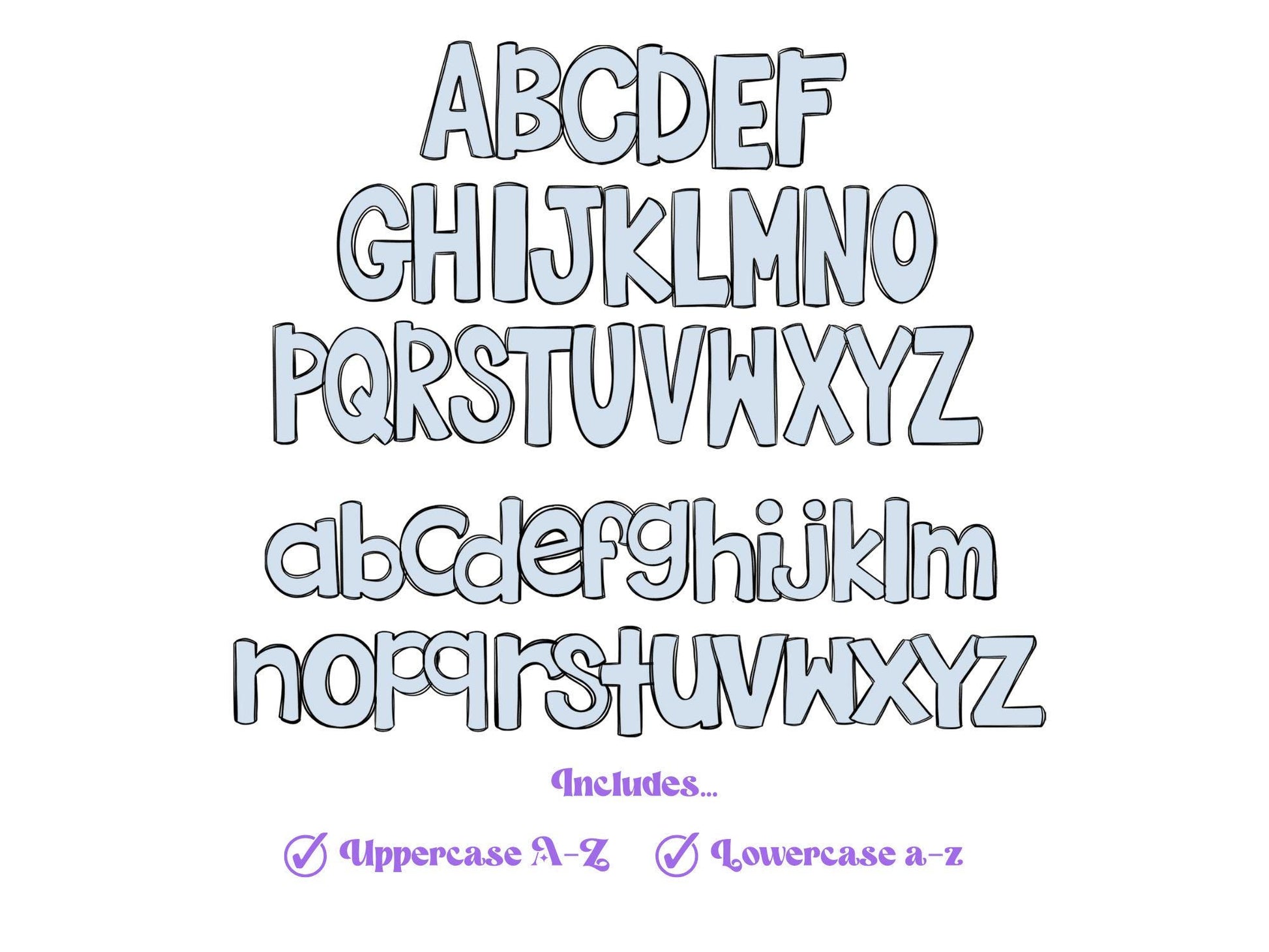 Baseball Doodle Alphabet Clipart: Checkered Sublimation Letters (PNG)