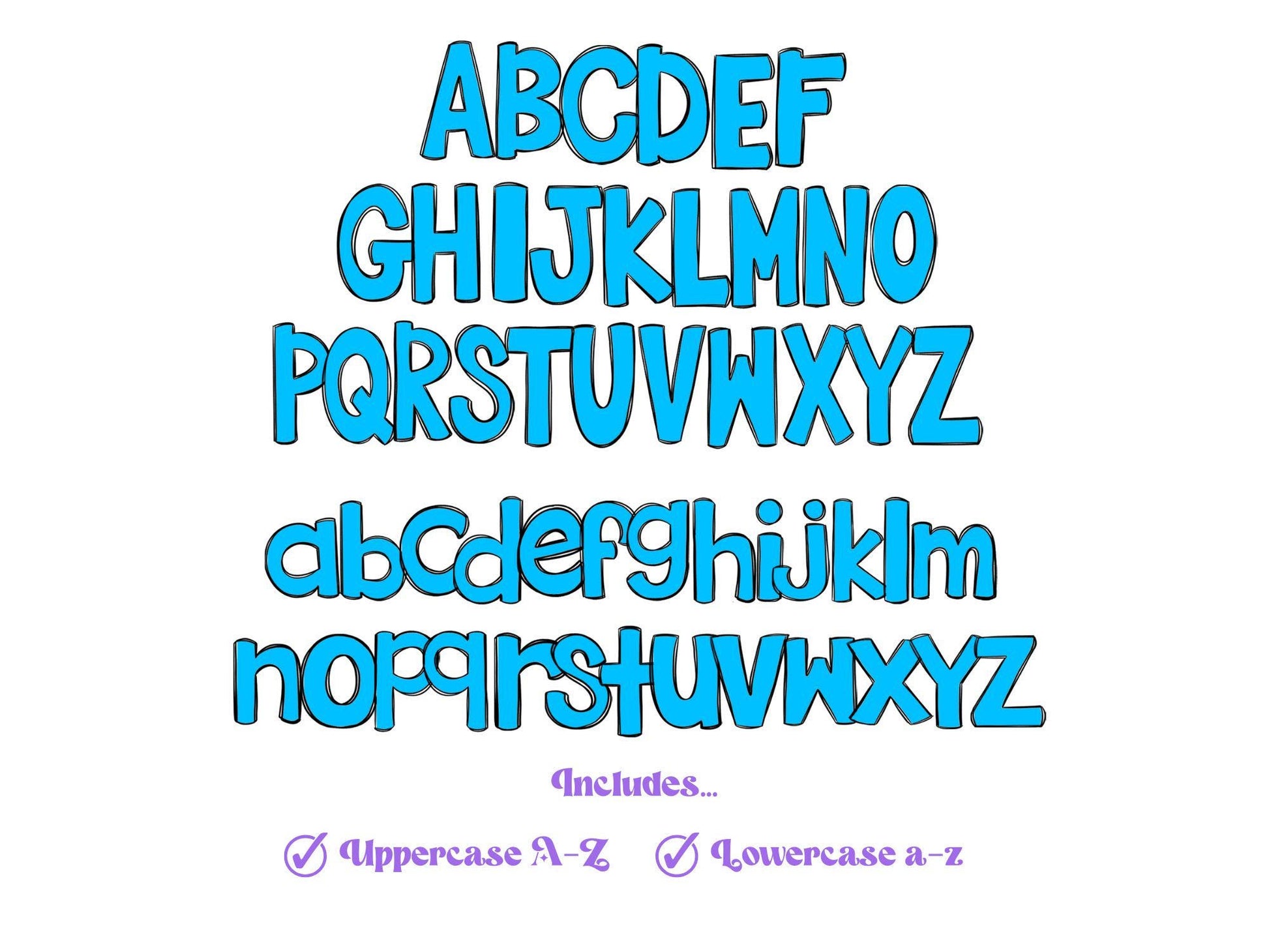 Baseball Doodle Alphabet Clipart: Sublimation PNG Letters (Digital File)
