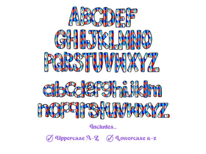 Baseball Doodle Alphabet Clipart: Sublimation PNG Letters (Digital File)