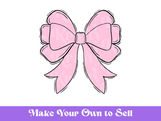 Coquette Bow PNG Design, Hand Drawn, Make Your Own, Resell, Add Pattern Fills, Outlines, Layers, Commercial Use