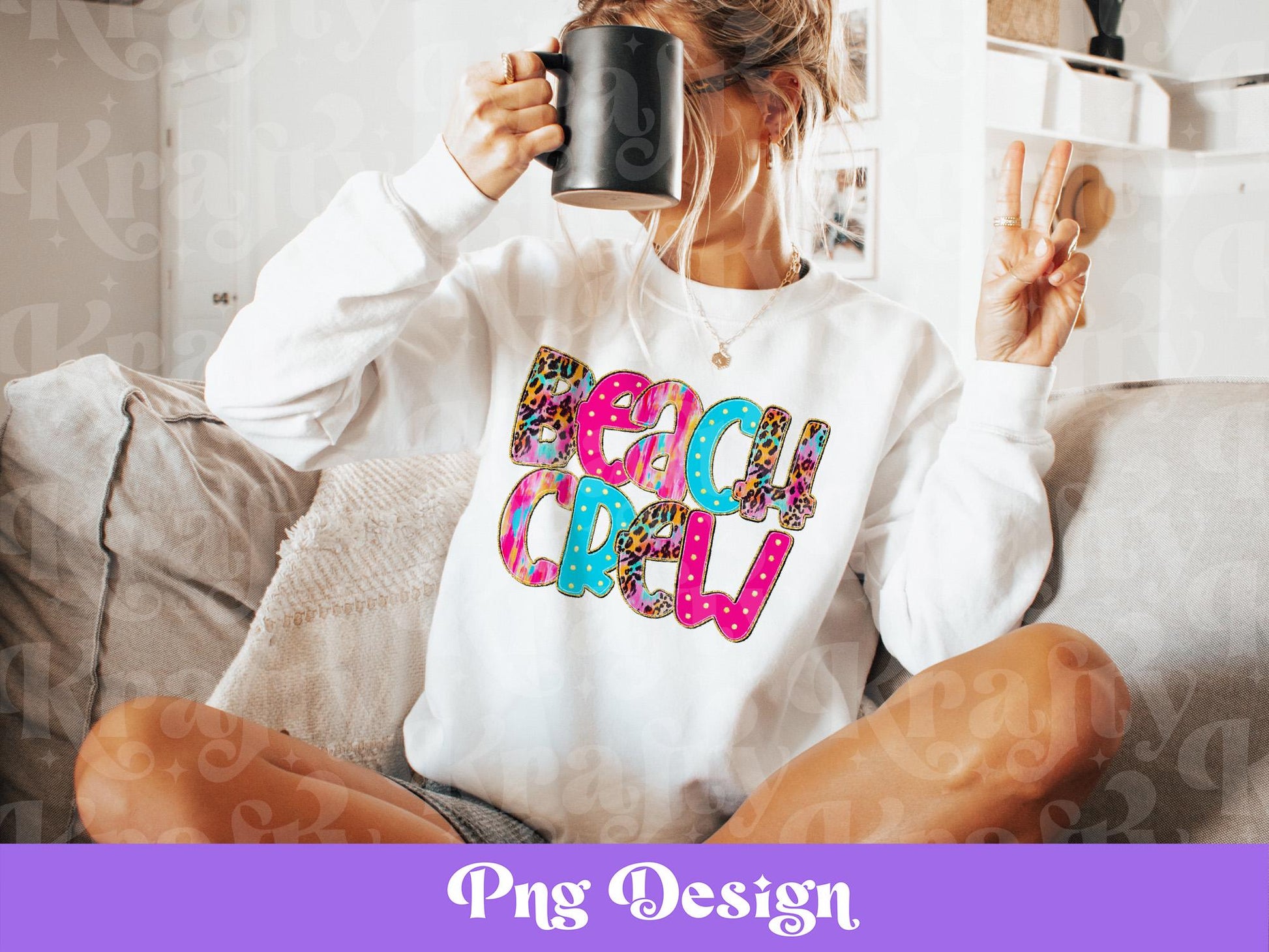 Preppy Beach Crew PNG Design: Summer Girls Trip (Digital File)