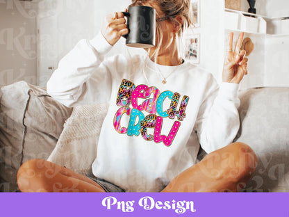 Preppy Beach Crew PNG Design: Summer Girls Trip (Digital File)