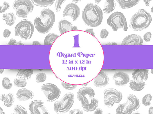 Hand Drawn Cheetah Seamless Pattern: Animal Print (Digital Download)