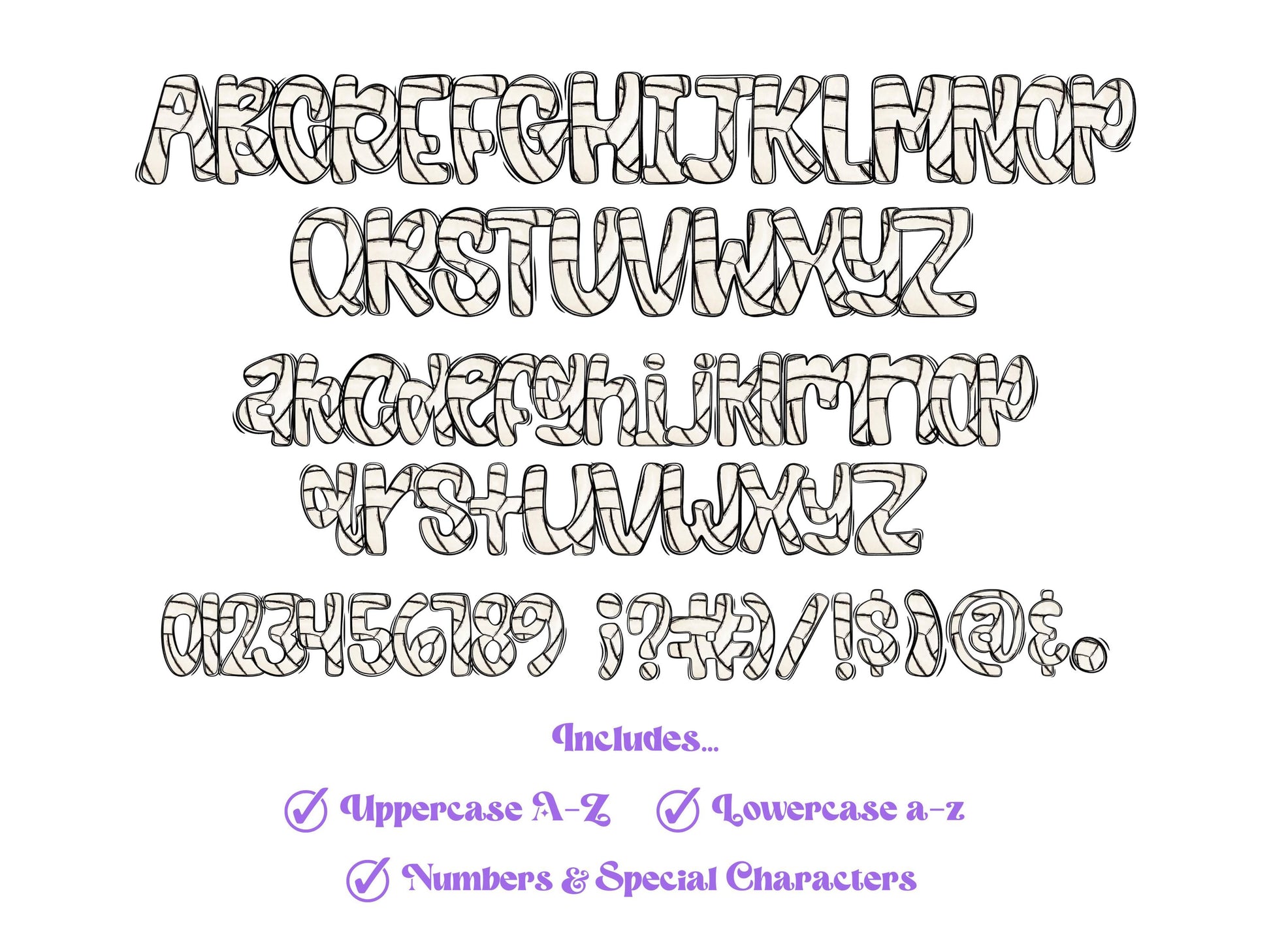 Volleyball Doodle Alphabet Clipart: Sports PNG Letters (Digital File)