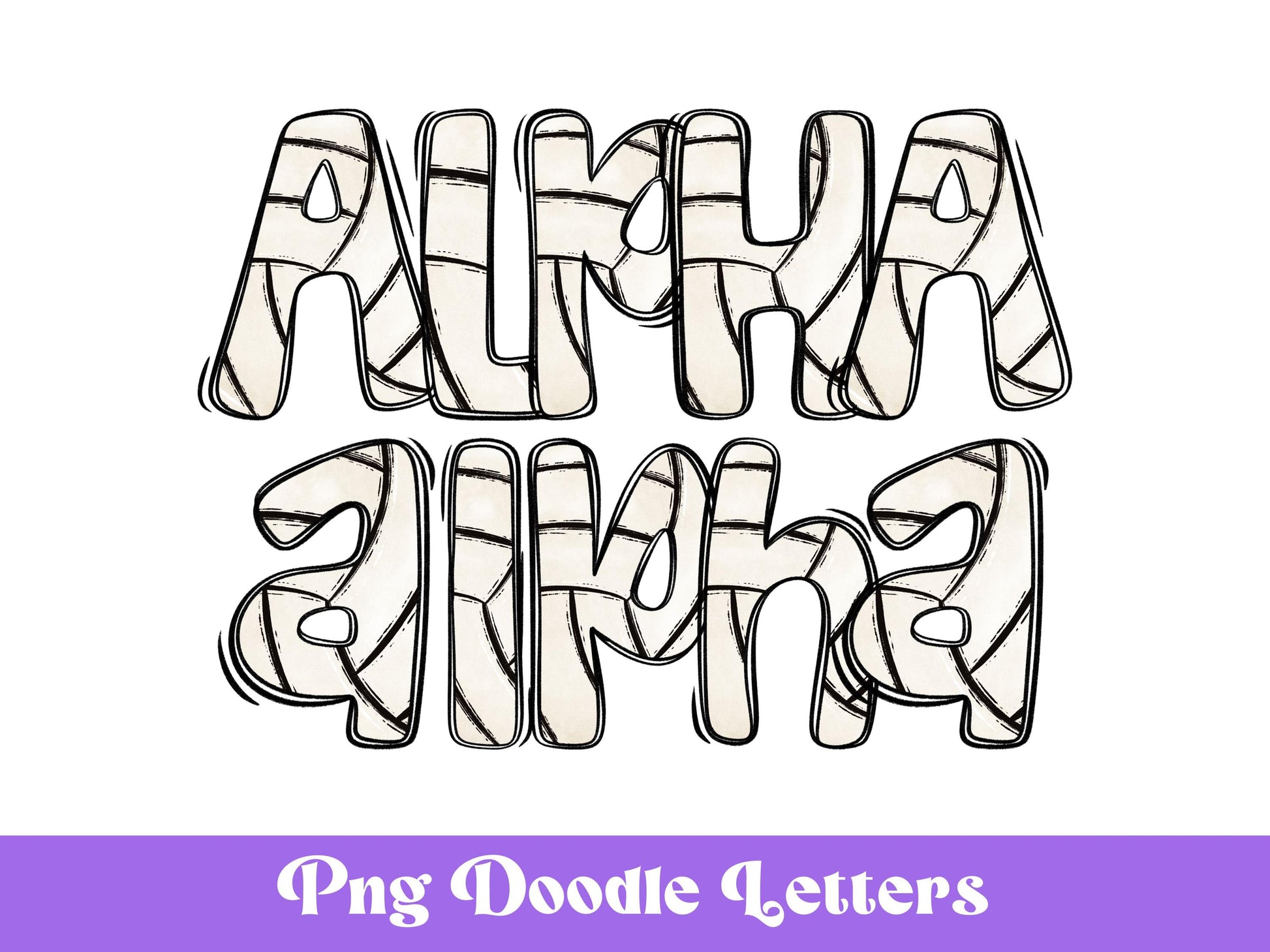 Volleyball Doodle Alphabet Clipart: Sports PNG Letters (Digital File)