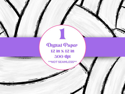 Volleyball Brush Strokes Digital Paper: School Spirit Background (Digital Download)