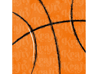 Hand Drawn Basketball Digital Paper: Brush Strokes (Instant Download)